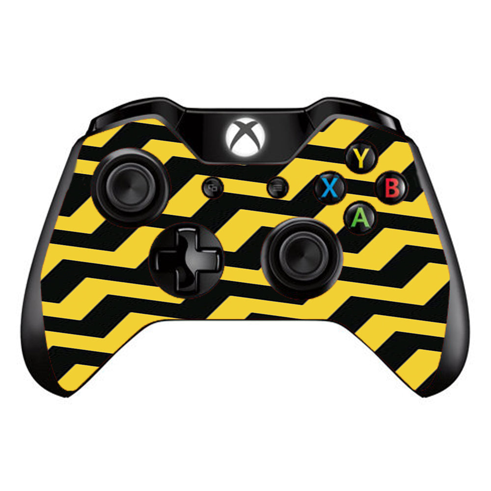  Yellow And Black Chevron Microsoft Xbox One Controller Skin