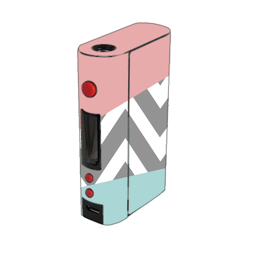  Pink Teal Gray Chevron Pattern Kangertech Kbox 200w Skin