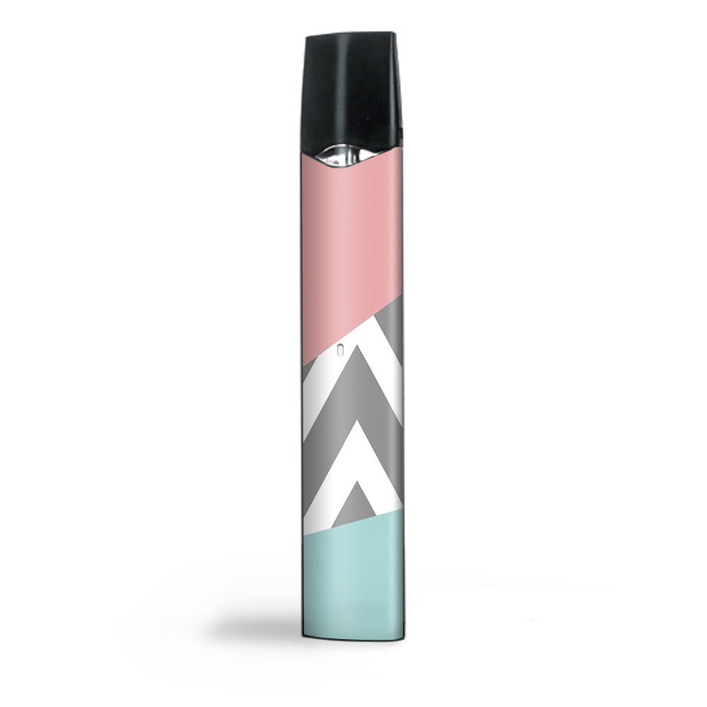  Pink Teal Gray Chevron Pattern Smok Infinix Ultra Portable Skin