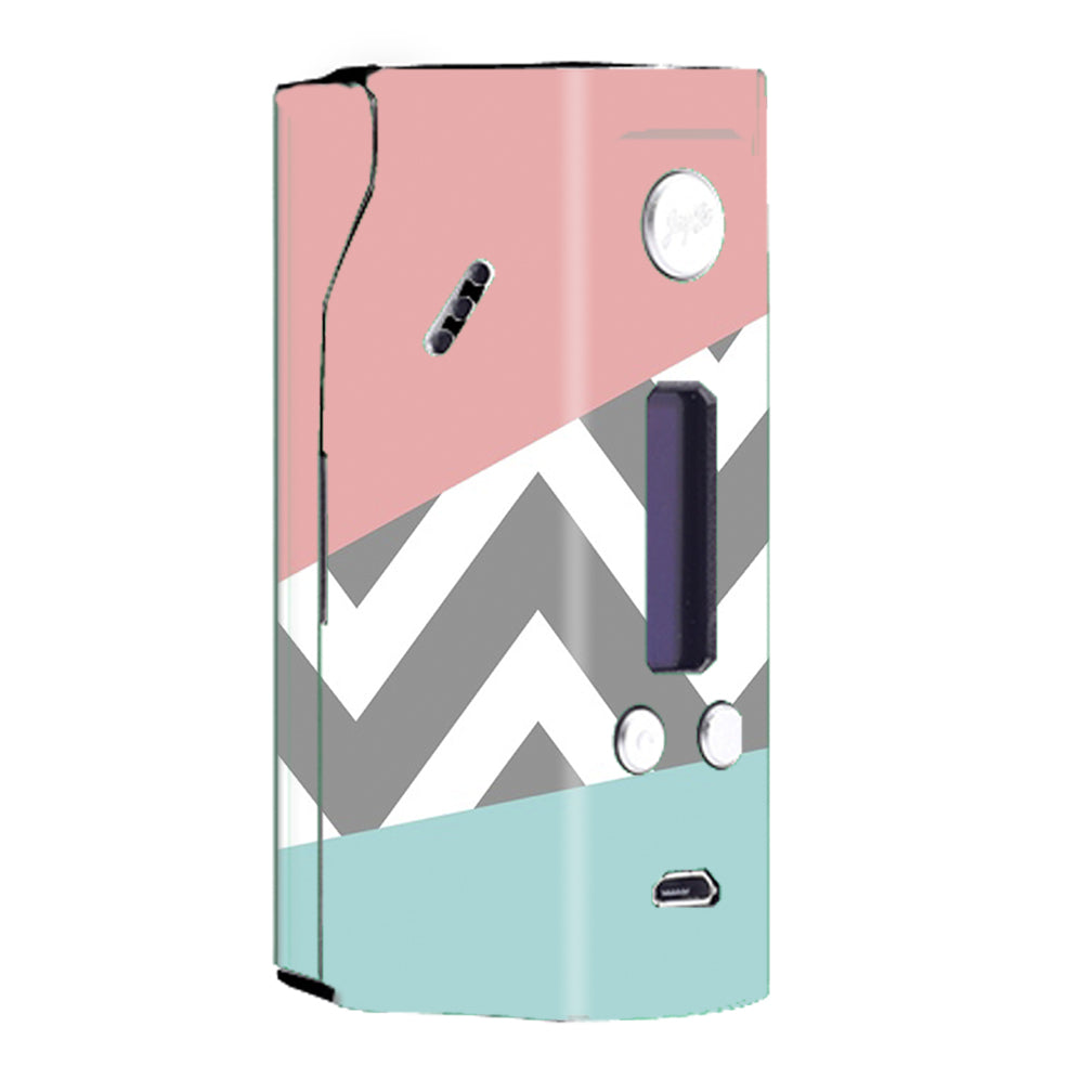  Pink Teal Gray Chevron Pattern Wismec Reuleaux RX200  Skin