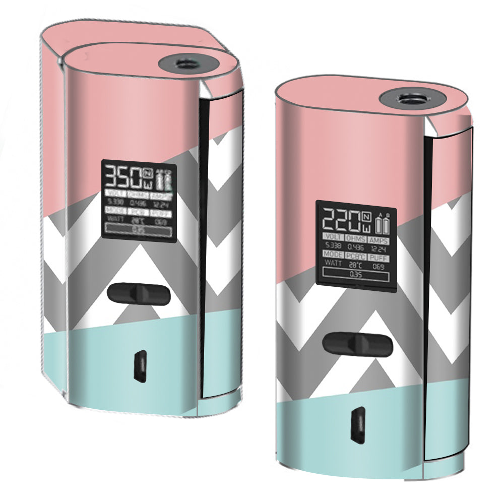  Pink Teal Gray Chevron Pattern Smok GX2/4 350w Skin