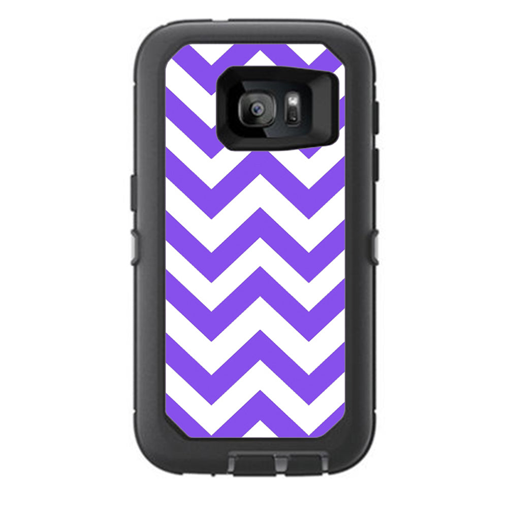  Purple Chevron Otterbox Defender Samsung Galaxy S7 Skin