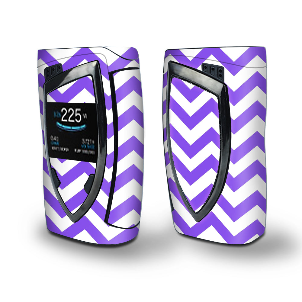 Skin Decal Vinyl Wrap for Smok Devilkin Kit 225w Vape (includes TFV12 Prince Tank Skins) skins cover / Purple Chevron