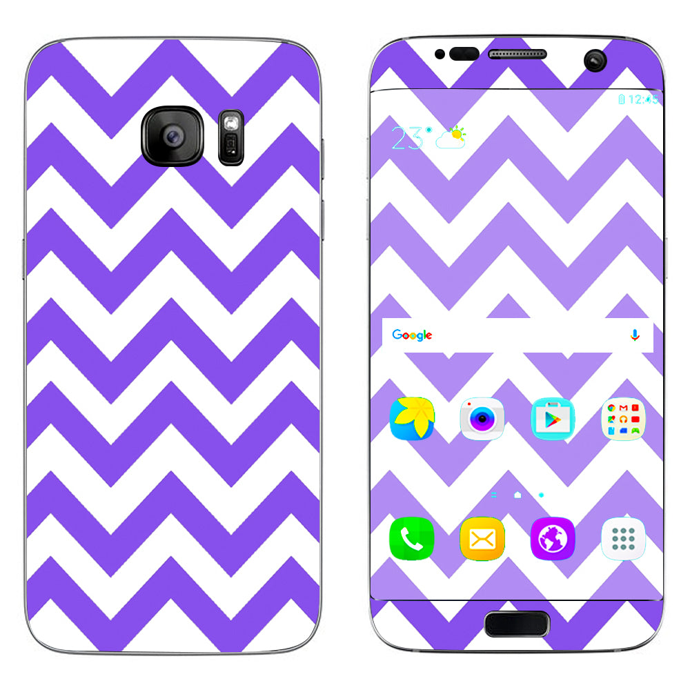  Purple Chevron Samsung Galaxy S7 Edge Skin