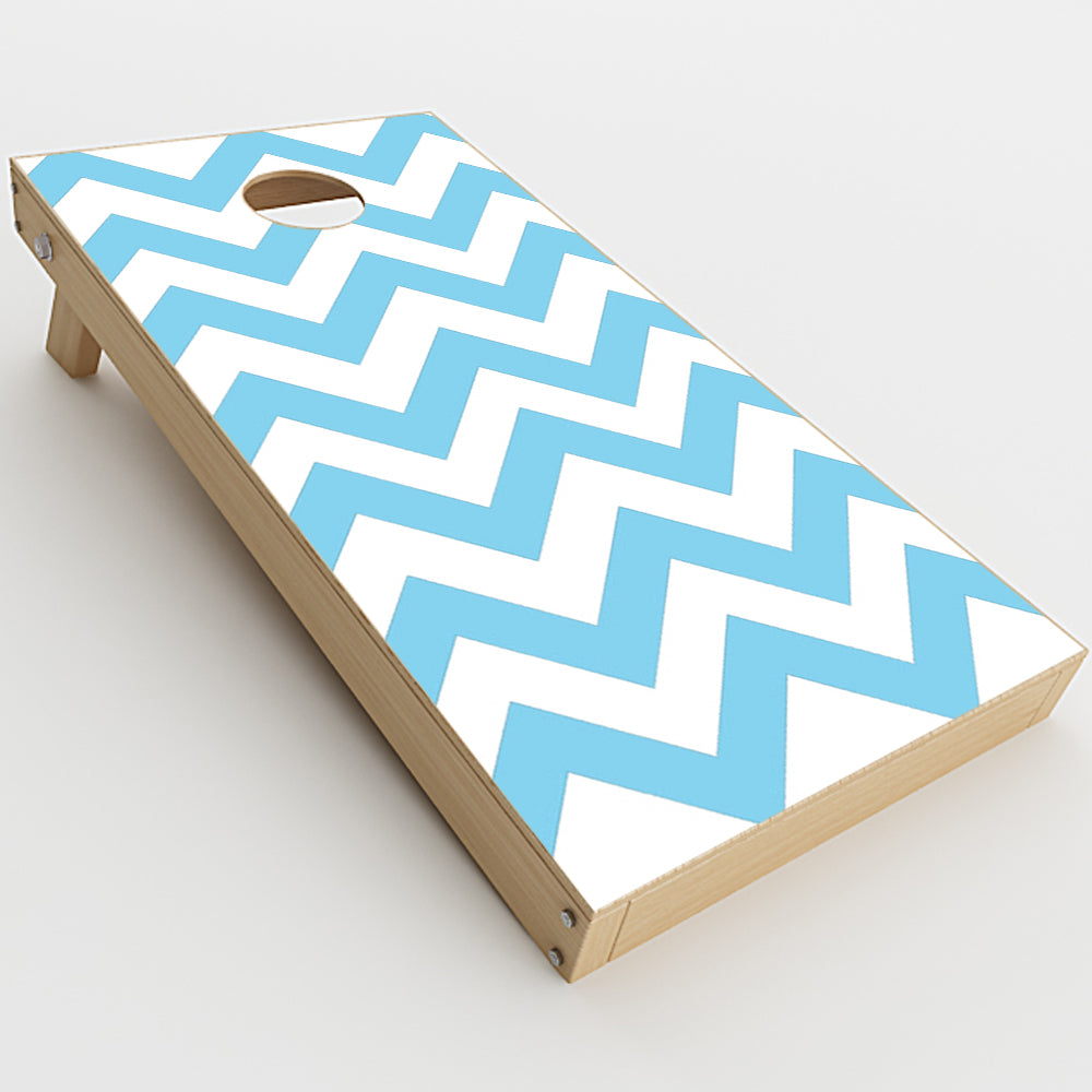  Teal Chevron Cornhole Game Boards  Skin