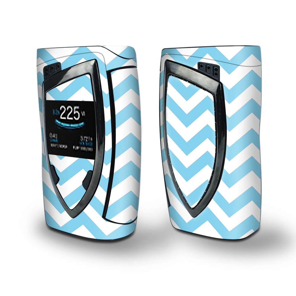 Skin Decal Vinyl Wrap for Smok Devilkin Kit 225w Vape (includes TFV12 Prince Tank Skins) skins cover / Teal Chevron