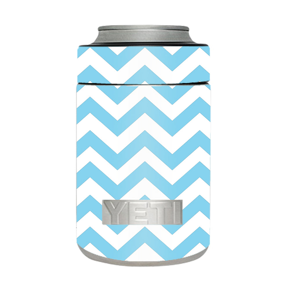  Teal Chevron Yeti Rambler Colster Skin