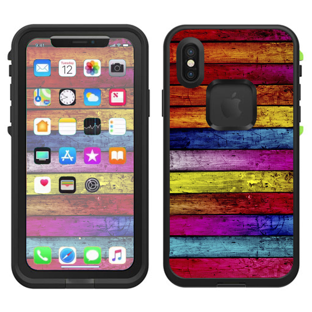  Colorwood Aged Lifeproof Fre Case iPhone X Skin