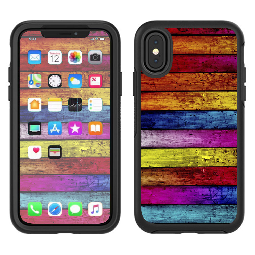  Colorwood Aged Otterbox Defender Apple iPhone X Skin