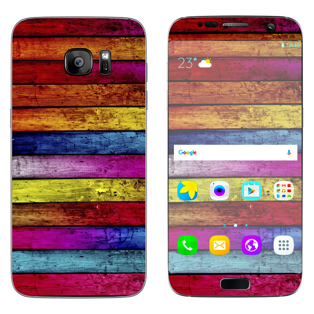  Colorwood Aged Samsung Galaxy S7 Edge Skin