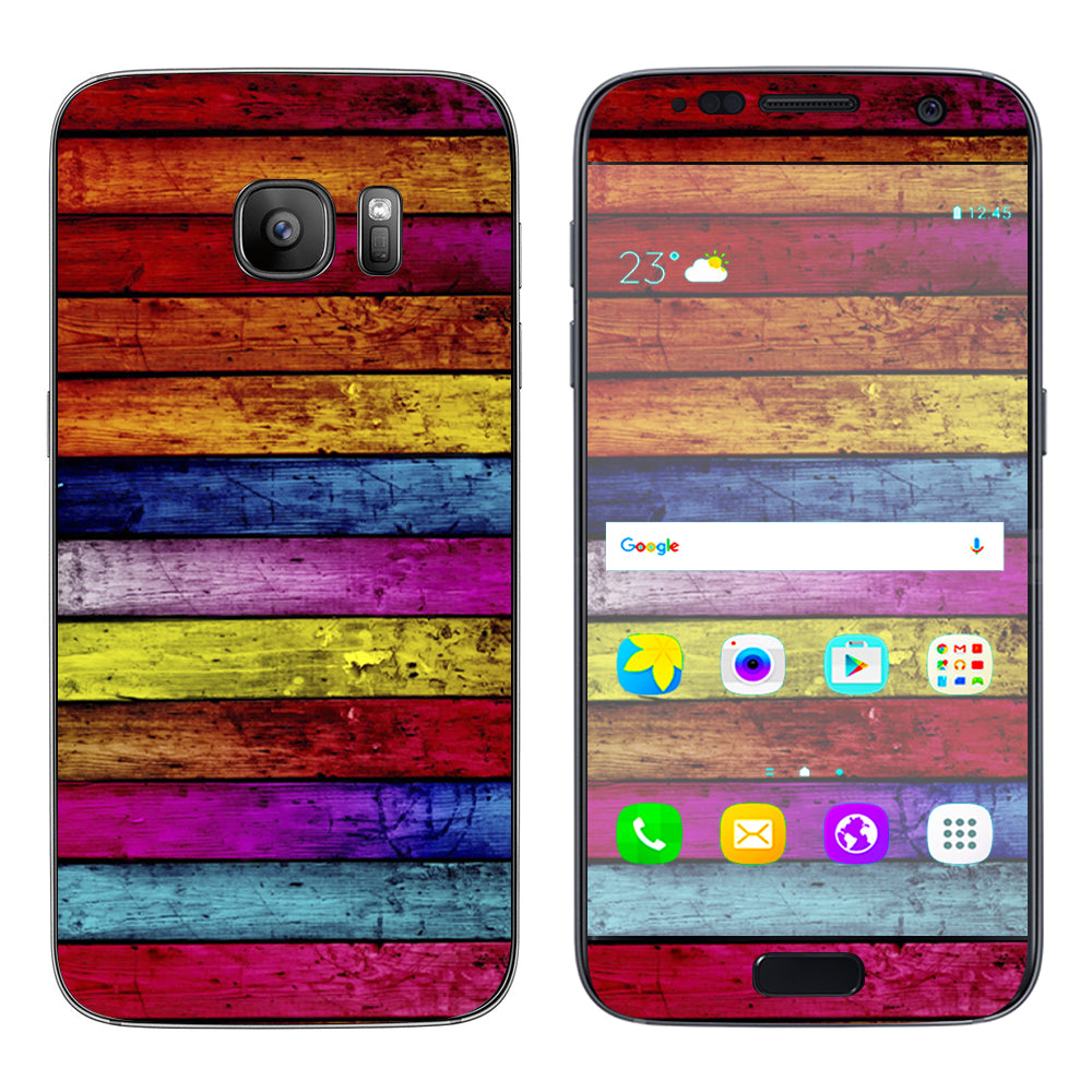  Colorwood Aged Samsung Galaxy S7 Skin