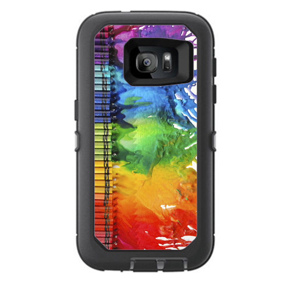  Crayon Splatter Otterbox Defender Samsung Galaxy S7 Skin