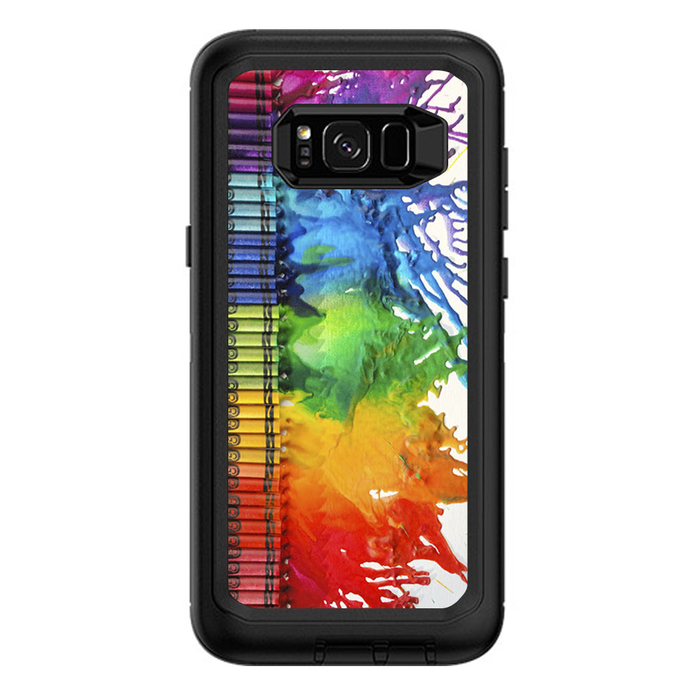  Crayon Splatter Otterbox Defender Samsung Galaxy S8 Plus Skin