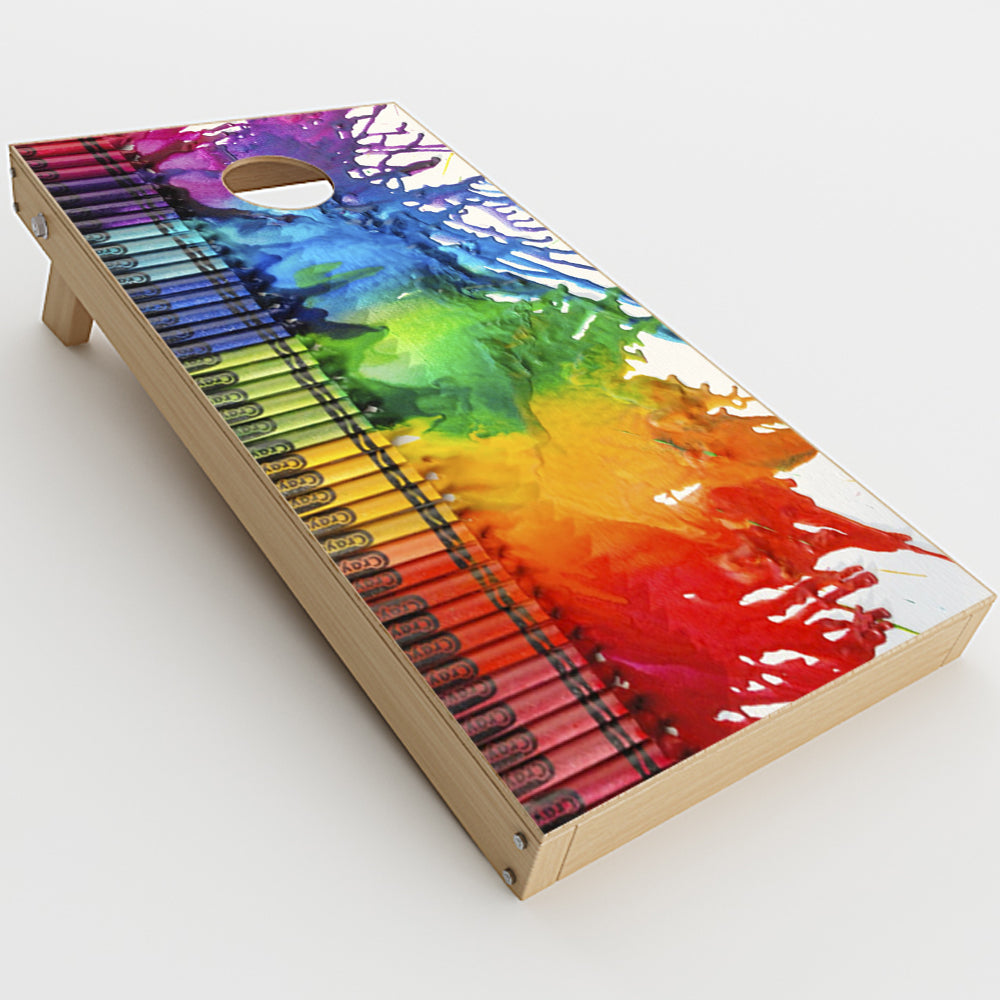  Crayon Splatter Cornhole Game Boards  Skin