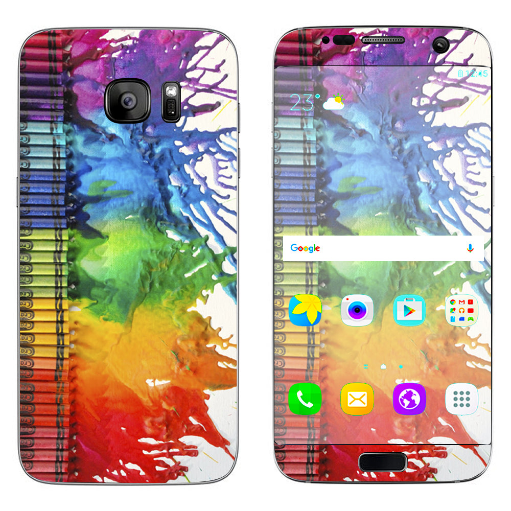  Crayon Splatter Samsung Galaxy S7 Edge Skin