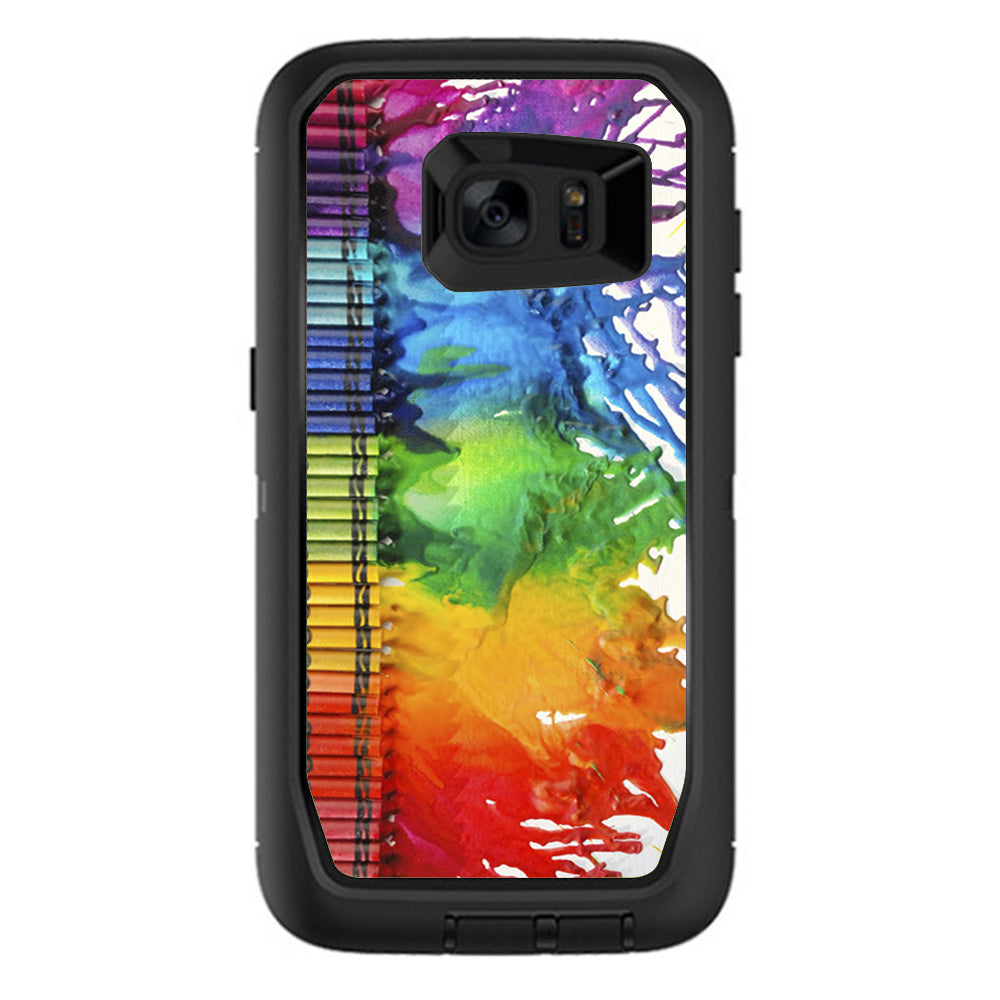  Crayon Splatter Otterbox Defender Samsung Galaxy S7 Edge Skin