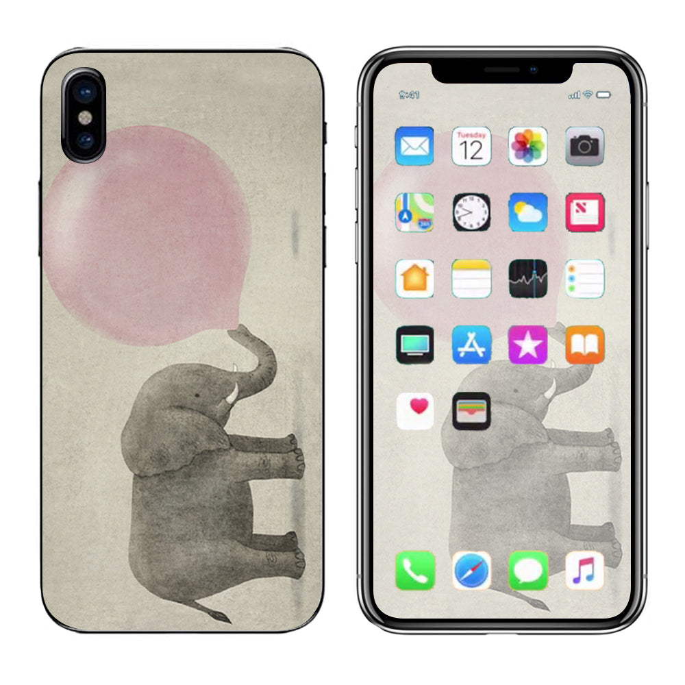  Elephant Blowing Bubble Apple iPhone X Skin