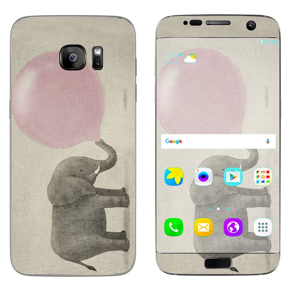  Elephant Blowing Bubble Samsung Galaxy S7 Edge Skin