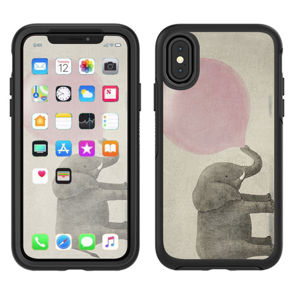  Elephant Blowing Bubble Otterbox Defender Apple iPhone X Skin