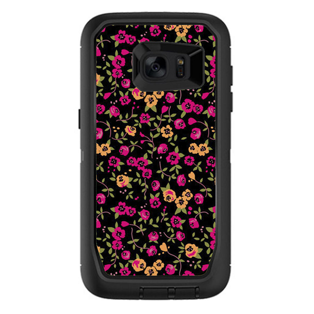  Floral, Flowers Otterbox Defender Samsung Galaxy S7 Edge Skin