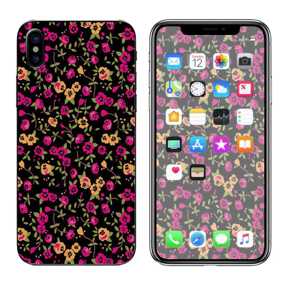  Floral, Flowers Apple iPhone X Skin