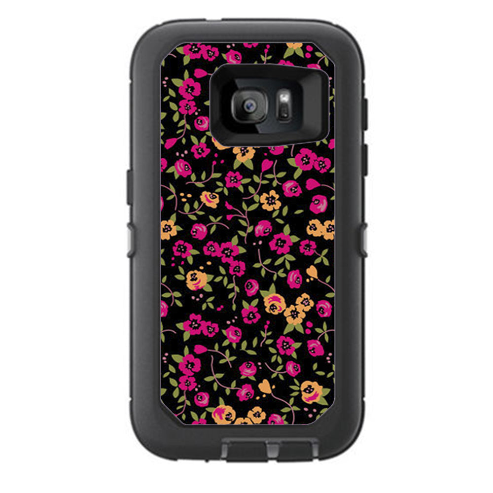  Floral, Flowers Otterbox Defender Samsung Galaxy S7 Skin