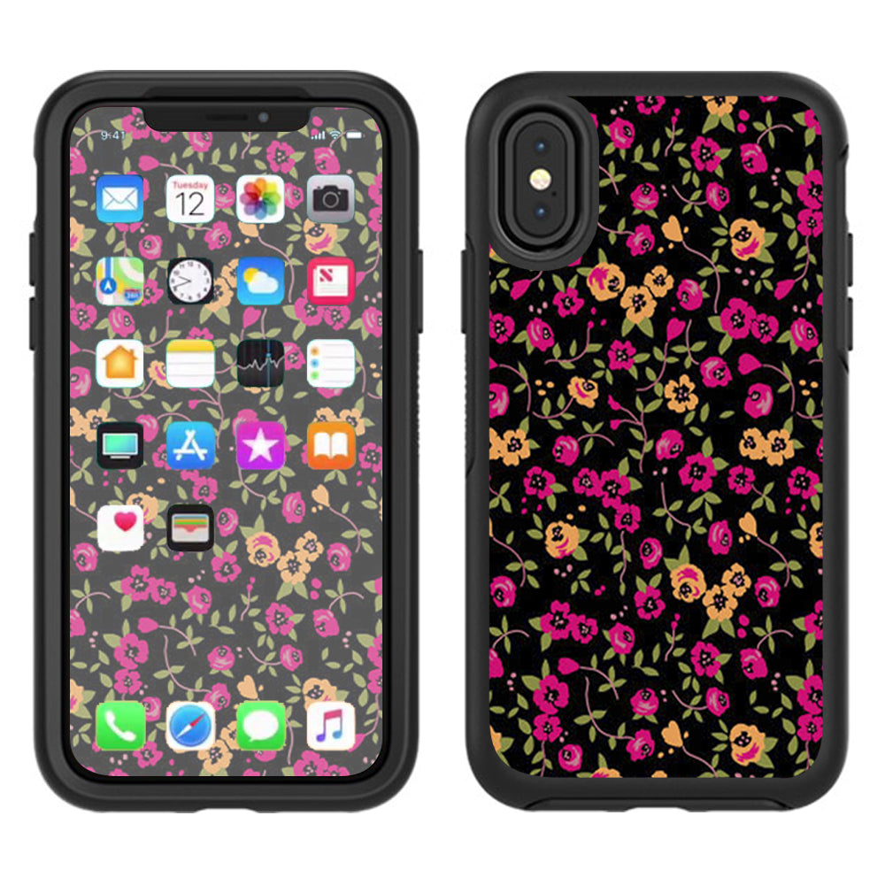  Floral, Flowers Otterbox Defender Apple iPhone X Skin
