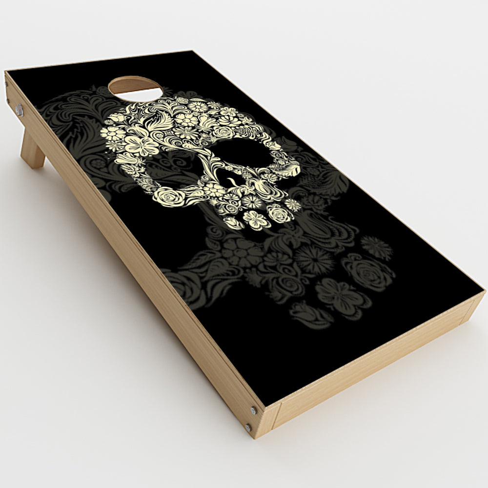  Flower Skull, Floral Skeleton Cornhole Game Boards  Skin