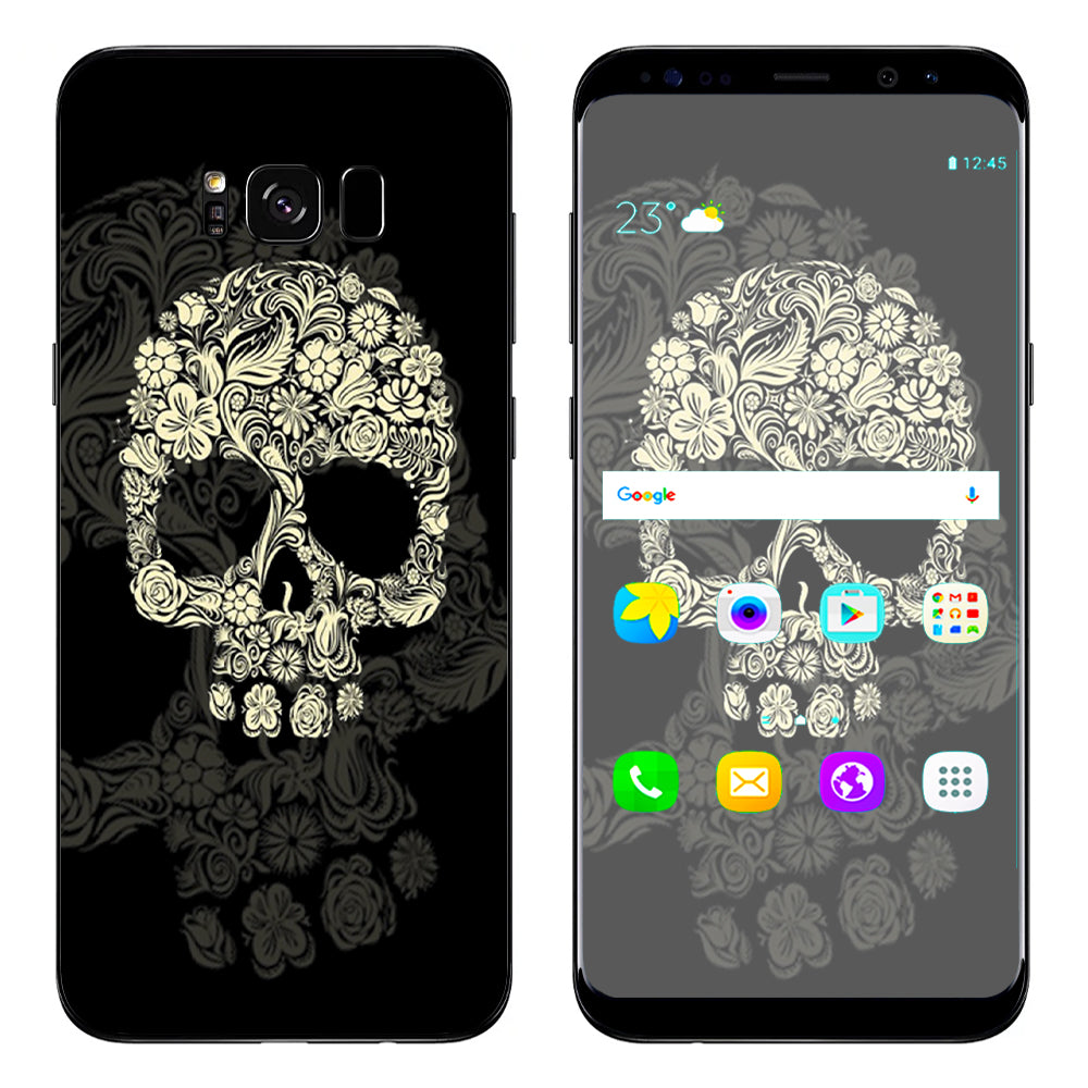  Flower Skull, Floral Skeleton Samsung Galaxy S8 Plus Skin