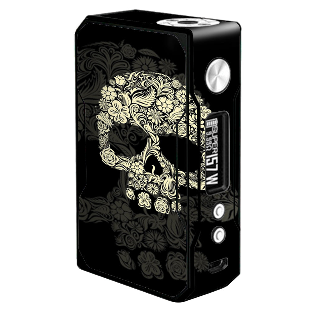  Flower Skull, Floral Skeleton Voopoo Drag 157w Skin