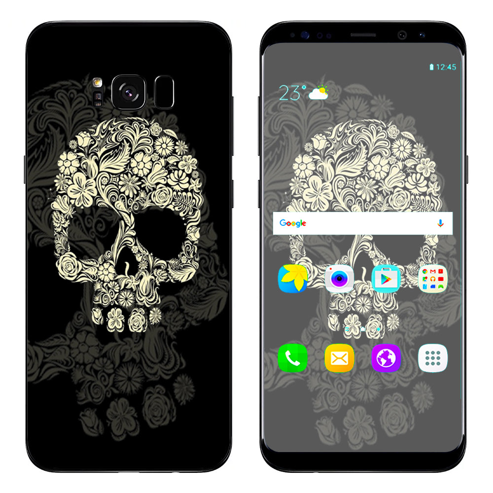  Flower Skull, Floral Skeleton Samsung Galaxy S8 Skin