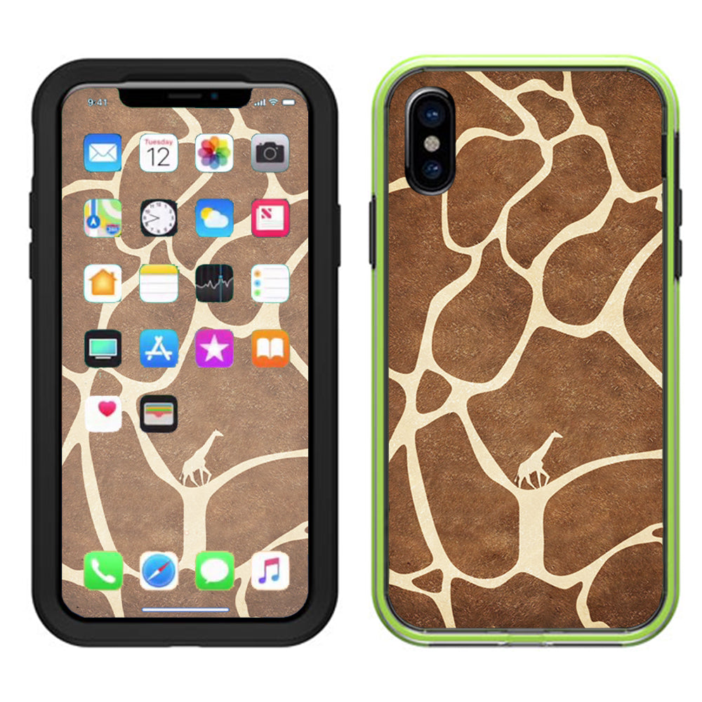  Giraffe Print Cute Giraffe Lifeproof Slam Case iPhone X Skin