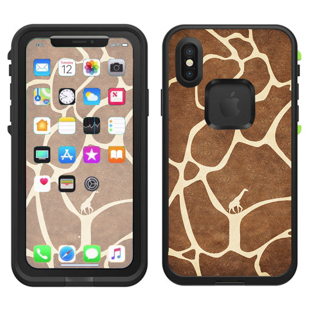  Giraffe Print Cute Giraffe Lifeproof Fre Case iPhone X Skin