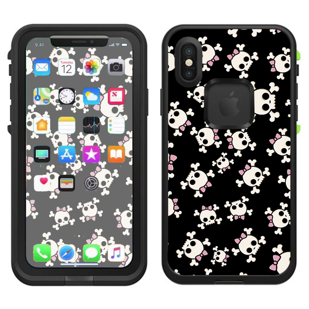  Girl Skullls, Skull With Bow Lifeproof Fre Case iPhone X Skin