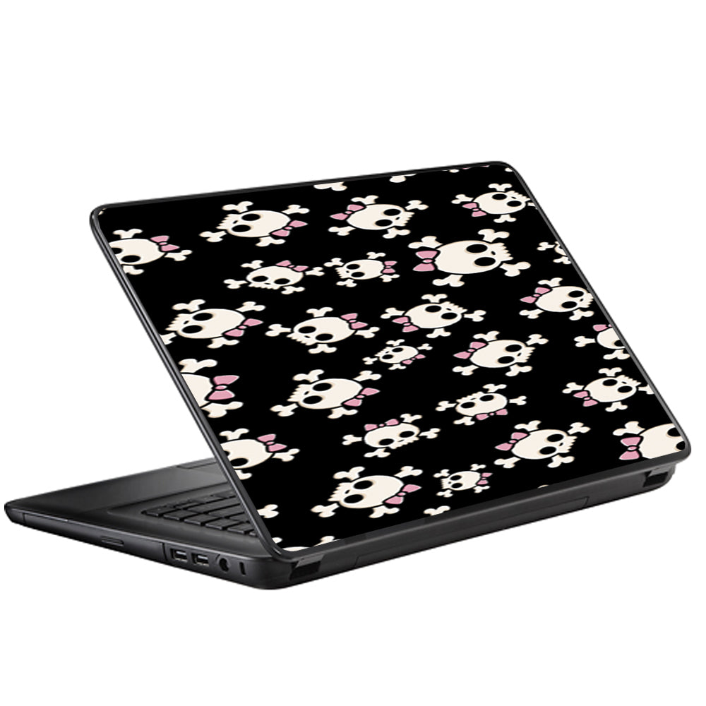  Girl Skullls, Skull With Bow Universal 13 to 16 inch wide laptop Skin