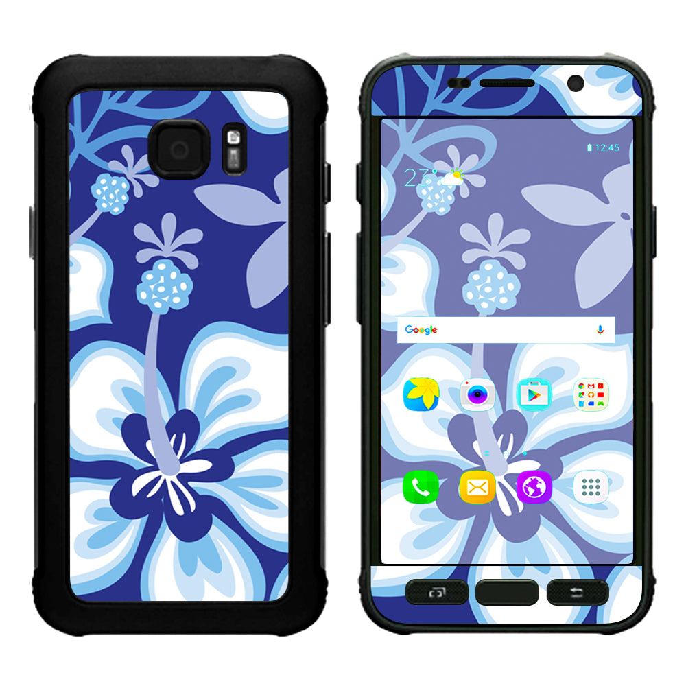  Hibiscus Hawaii Flower Blue Samsung Galaxy S7 Active Skin