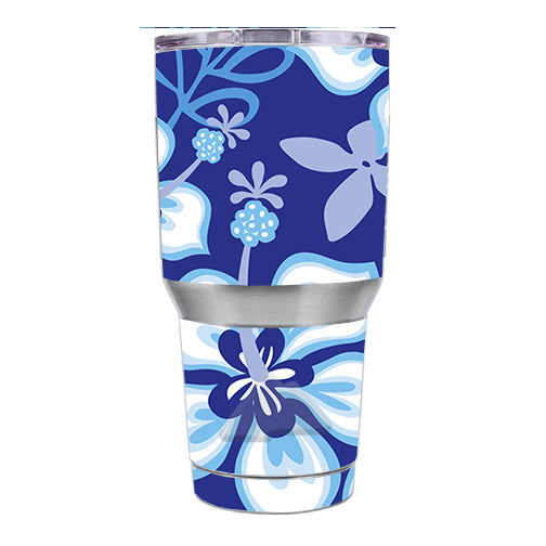  Hibiscus Hawaii Flower Blue Ozark Trail 30oz Tumbler Skin