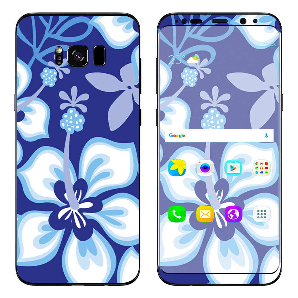  Hibiscus Hawaii Flower Blue Samsung Galaxy S8 Plus Skin