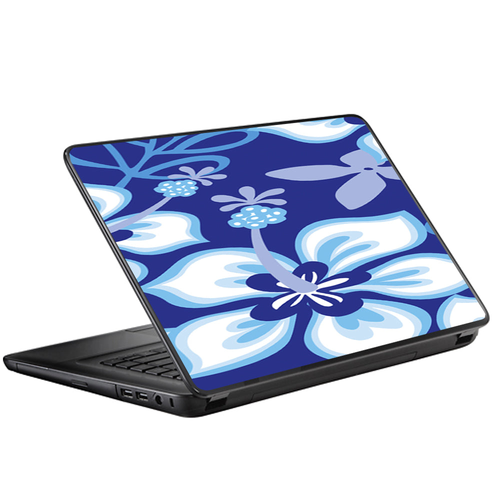  Hibiscus Hawaii Flower Blue Universal 13 to 16 inch wide laptop Skin