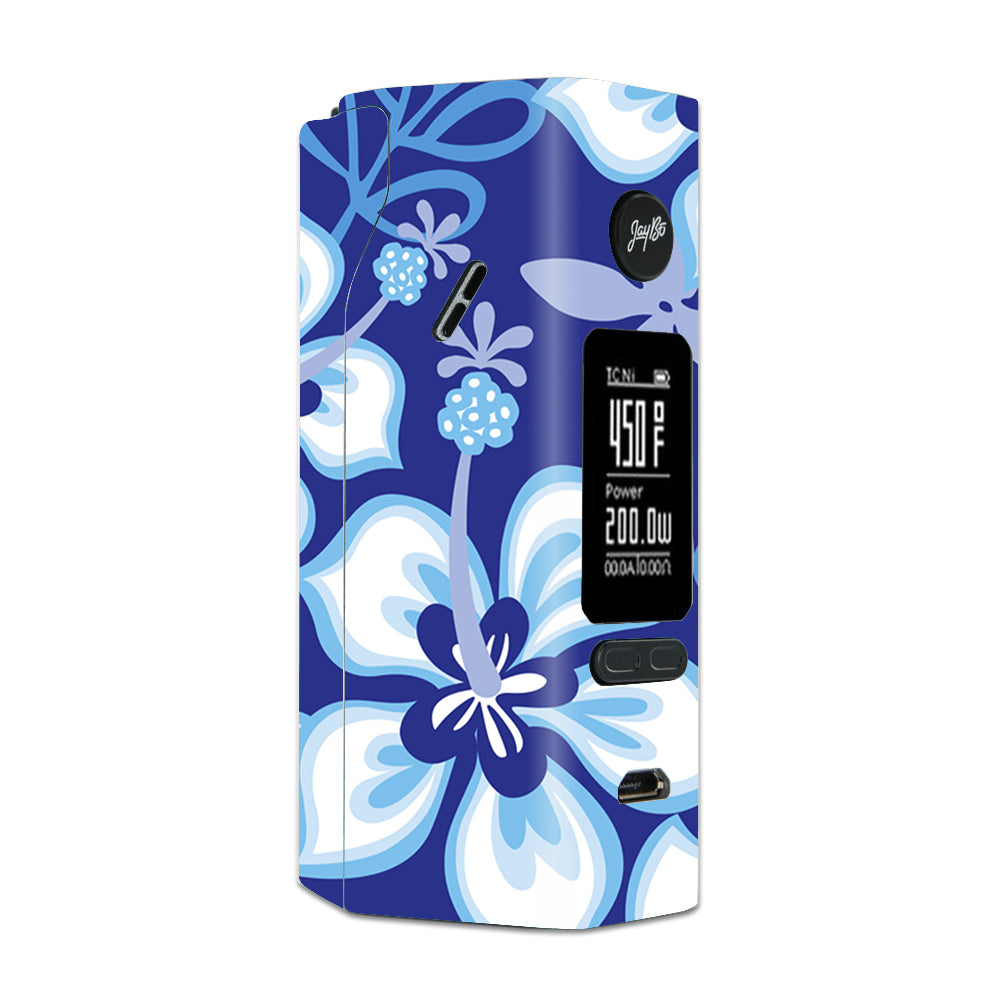  Hibiscus Hawaii Flower Blue Wismec Reuleaux RX 2/3 combo kit Skin