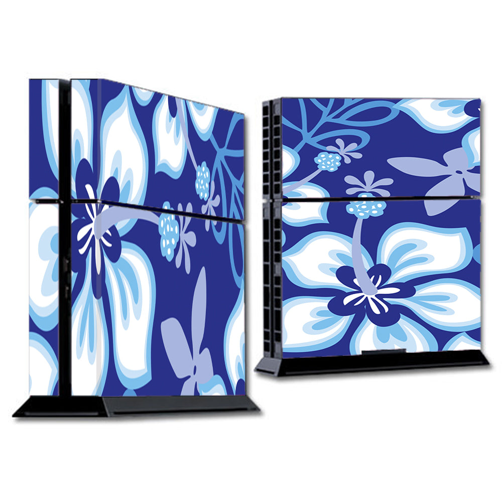  Hibiscus Hawaii Flower Blue Sony Playstation PS4 Skin