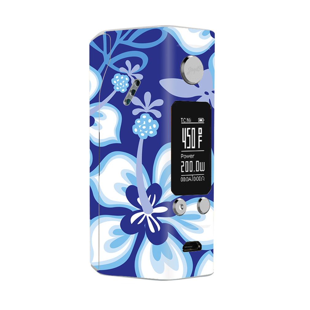  Hibiscus Hawaii Flower Blue Wismec Reuleaux RX200S Skin