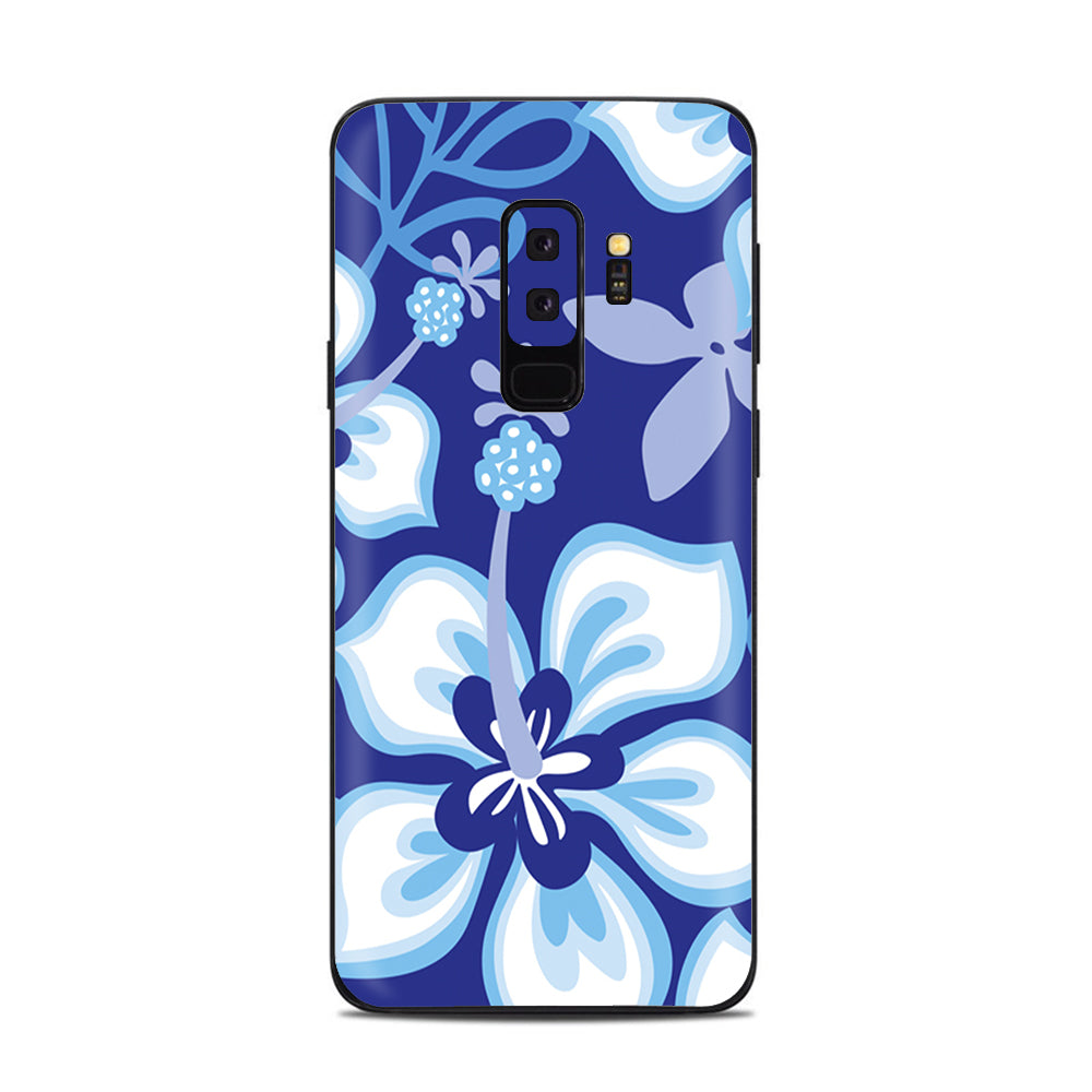  Hibiscus Hawaii Flower Blue Samsung Galaxy S9 Plus Skin
