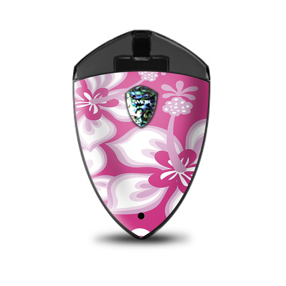  Hibiscus Tropical Flowers Pink Smok Rolo Badge Skin
