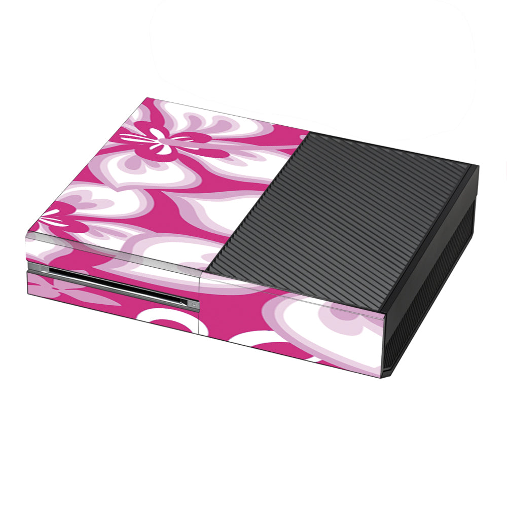  Hibiscus Tropical Flowers Pink Microsoft Xbox One Skin