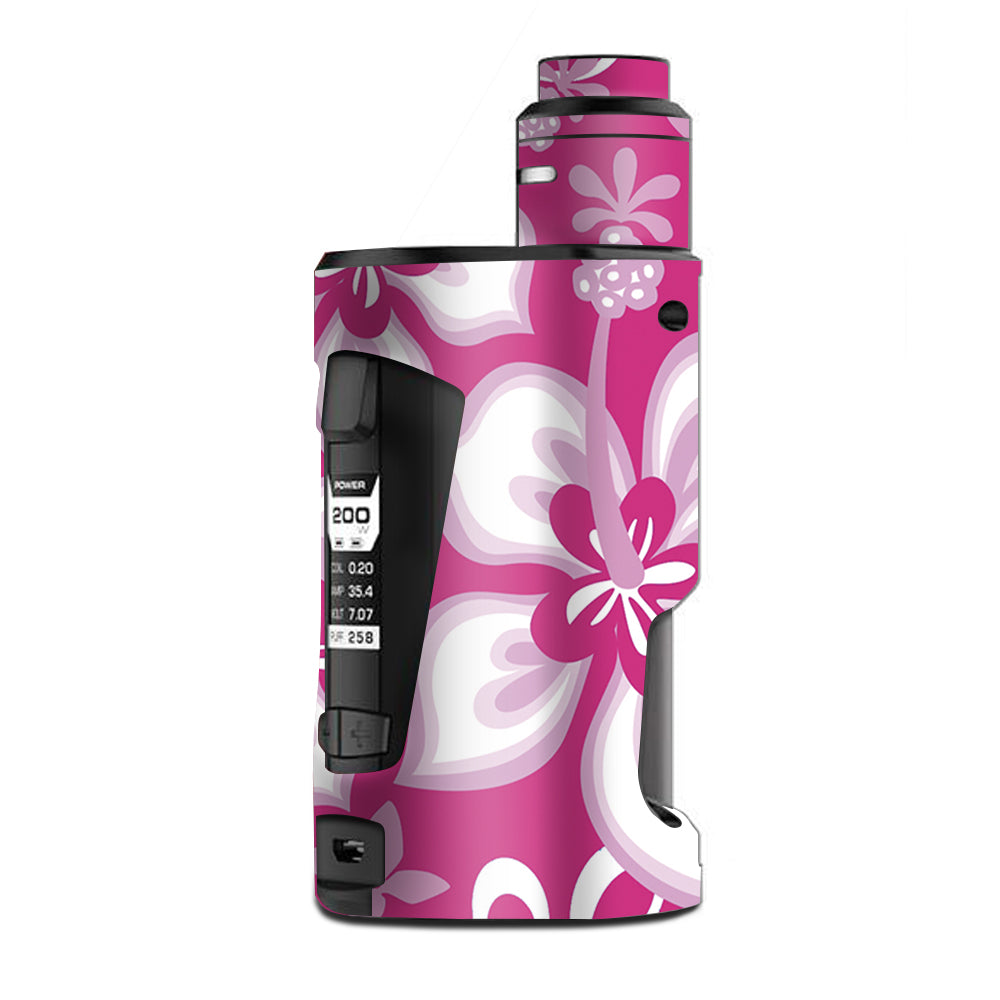  Hibiscus Tropical Flowers Pink G Box Squonk Geek Vape Skin