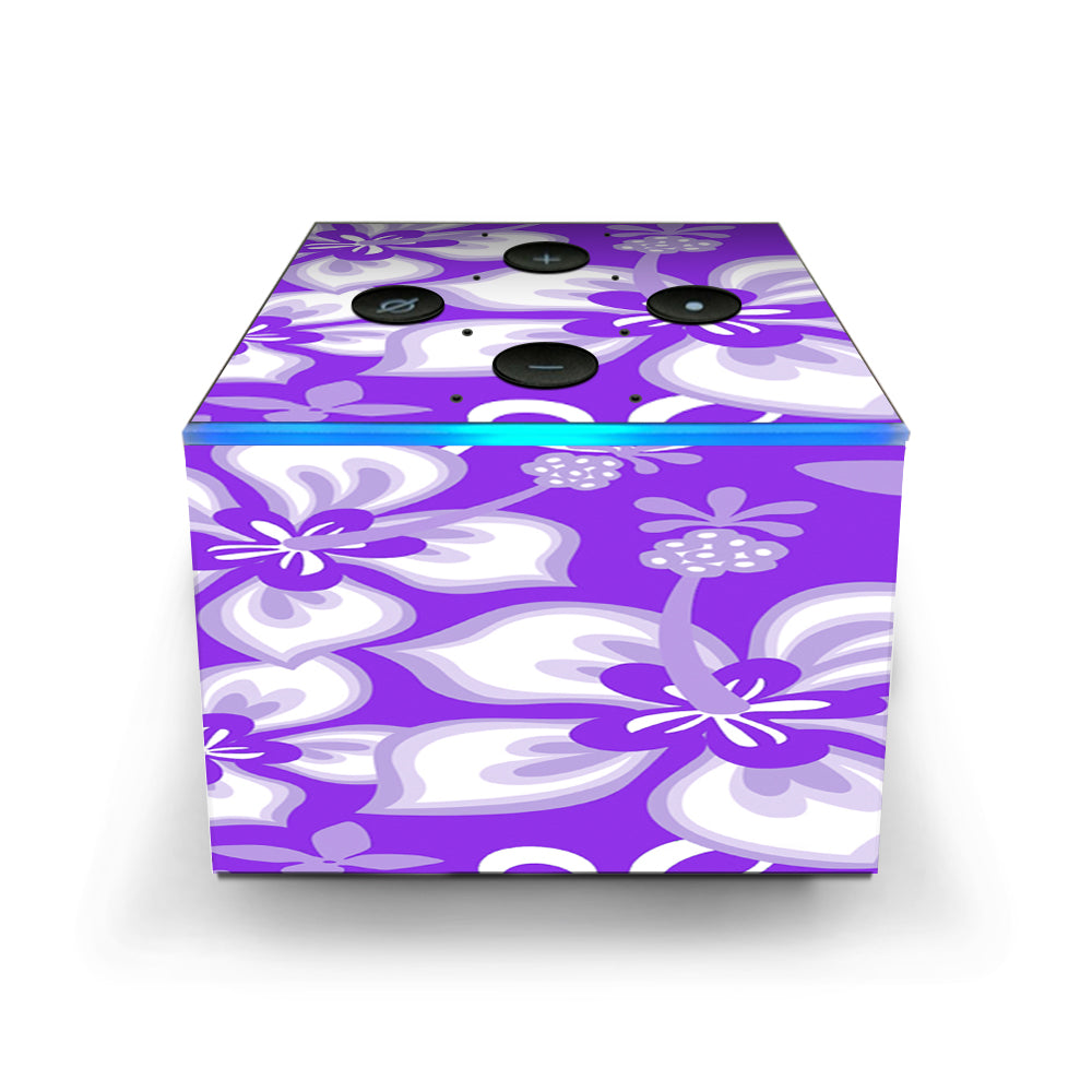  Hibiscus Hawaiian Flowers  Purple Amazon Fire TV Cube Skin