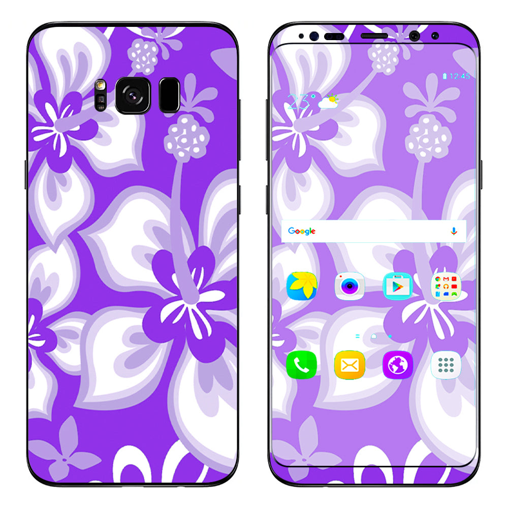  Hibiscus Hawaiian Flowers  Purple Samsung Galaxy S8 Plus Skin