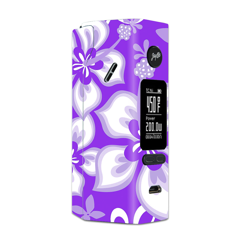  Hibiscus Hawaiian Flowers  Purple Wismec Reuleaux RX 2/3 combo kit Skin