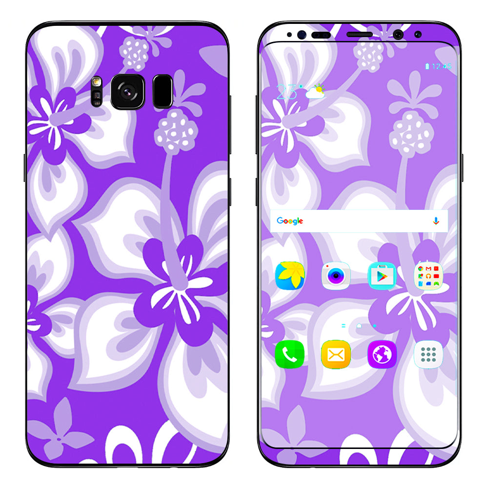  Hibiscus Hawaiian Flowers  Purple Samsung Galaxy S8 Skin
